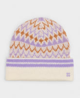 Highland Fair Isle Beanie - Purple Geo Hat Jacquard