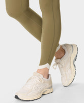 Power Tulip Hem UltraSculpt Leggings - Agave Green Lily White - Full Length