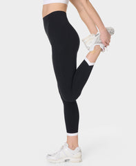 Power 7/8 Tulip Hem UltraSculpt Leggings - Black White - 7/8 Length