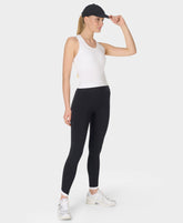 Power Tulip Hem UltraSculpt Leggings - Black White - Full Length