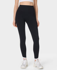 Power Tulip Hem UltraSculpt Leggings - Black White - Full Length