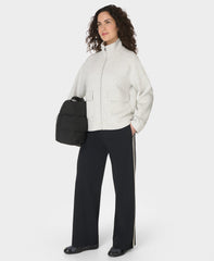 Wind Down Patch Pocket Zip-Up - Ice Grey Marl