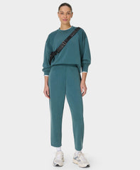 Sand Wash Rib Mix Sweatshirt - Deep Green