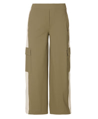 Explorer Wide Leg Cargo Pants - Khaki Brown Pebble Beige