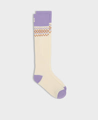 Fair Isle Ski Socks - Purple Ski Sock Jacquard