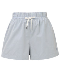 Summer Stripe Shorts - Laguna Blue White Stripe Print - 3" Inseam