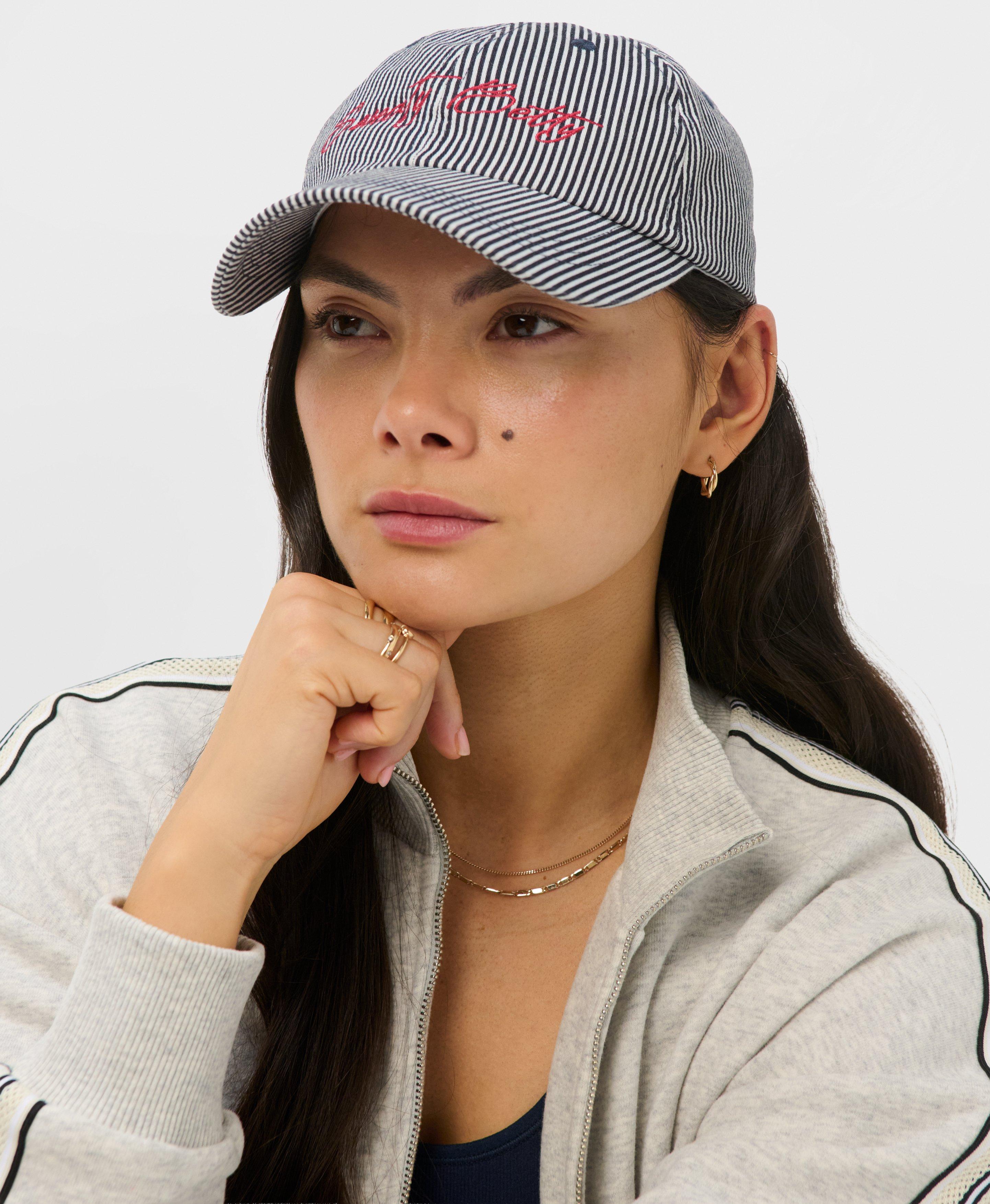 Azure Cap - Navy Blue Pin Stripe