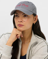 Azure Cap - Navy Blue Pin Stripe