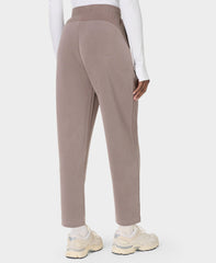 Sand Wash Rib Mix Tapered Track Pants - Taupe Brown