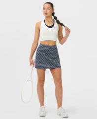 Power Tennis Skort - Blue Linked Geo Print - Shorts