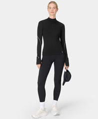 Infinity Merino Long Sleeve Running Tee - Black