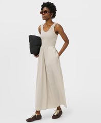 Sloane Cotton Scoop Neck Maxi Dress - Mineral Beige