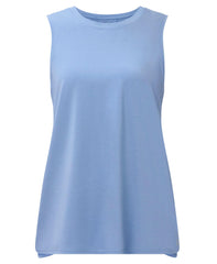 Soft Flow Studio Open Back Tank Top - Faded Blue