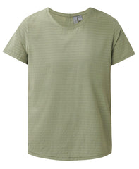 Ultimate Track Pants Perforated Split Back Tee - Bracken Green