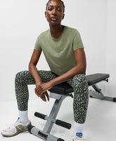 Ultimate Track Pants Perforated Split Back Tee - Bracken Green