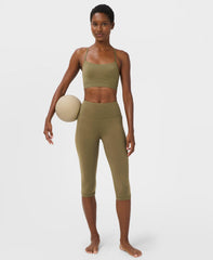Ultimate Studio Yoga Capri Legging - Khaki Brown - Capri