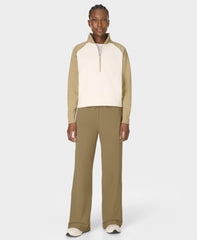 Revive Half Zip Colorblock - Baygreen Coconut Cream