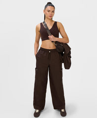 Cargo Straight Leg Pant - Espresso Brown
