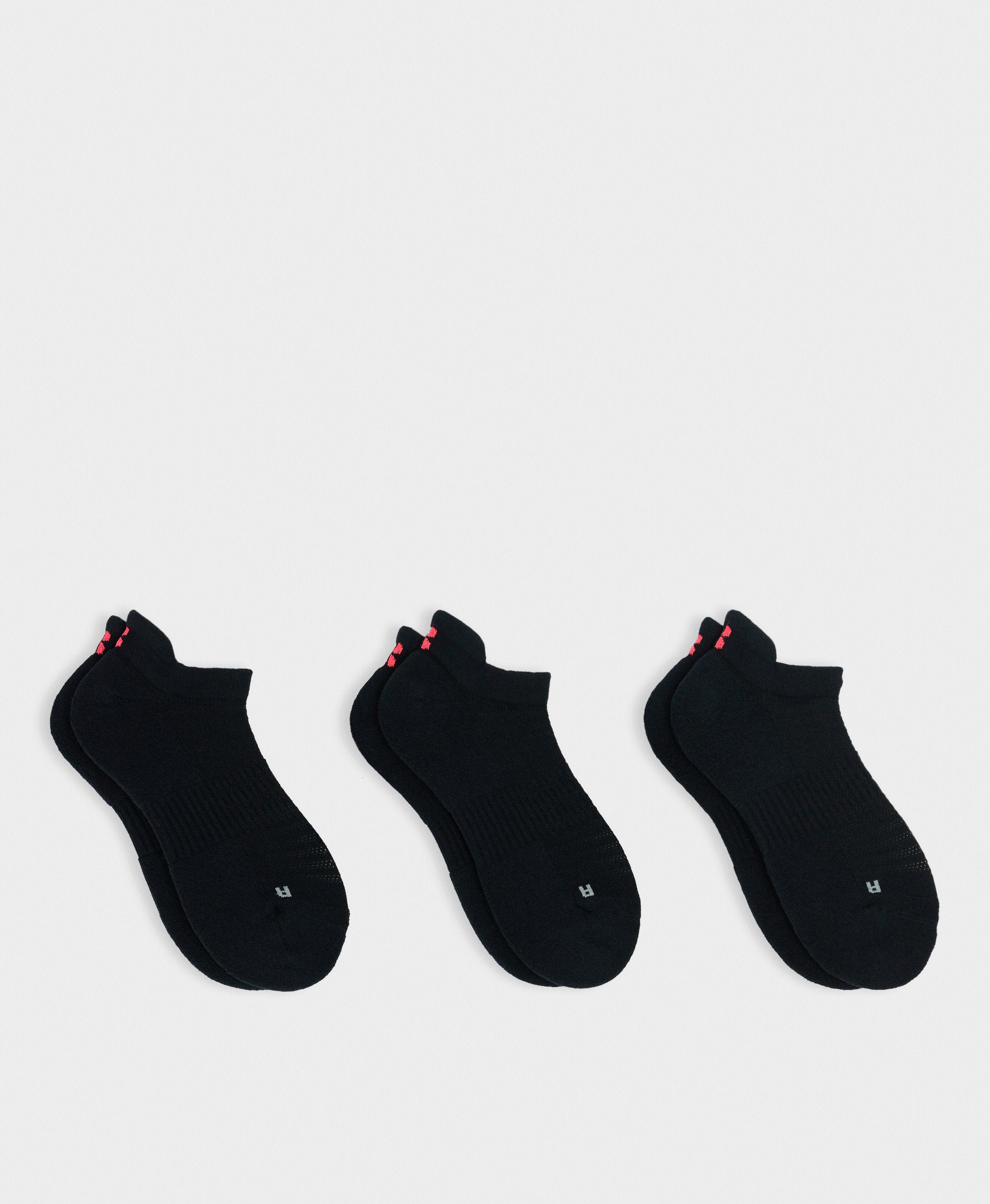 Workout Sneaker Socks 3 Pack - Black