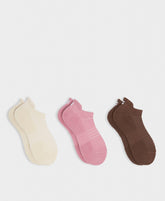 Workout Sneaker Socks 3 Pack - Deco Pink Chestnut Brown