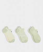 Lightweight Sneaker Socks 3 Pack - Pastel Green Animal Print