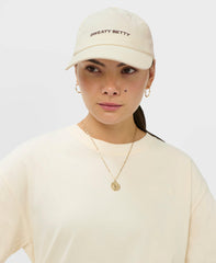 Embroidered Cap - Ecru Beige