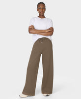 Premium Wide Leg Pants - Dark Timber Brown