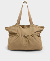 Nylon Ruched Tote Bag - Strata Beige