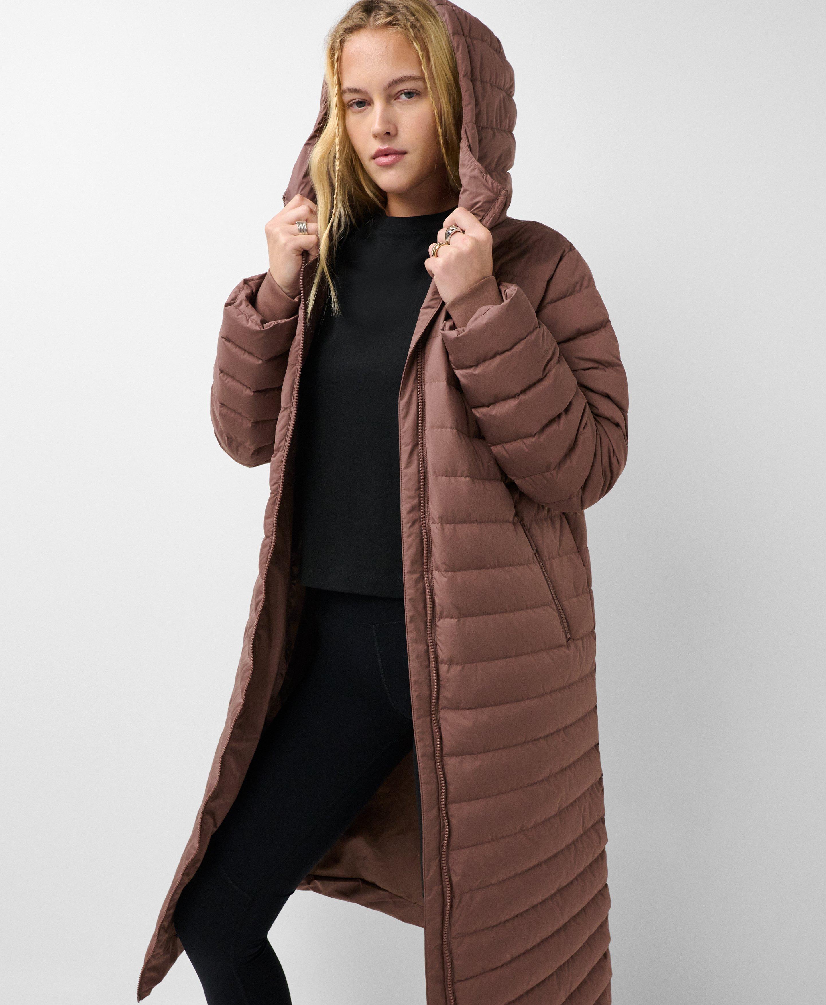 Nimbus Lightweight Longline Puffer - Chestnut Brown