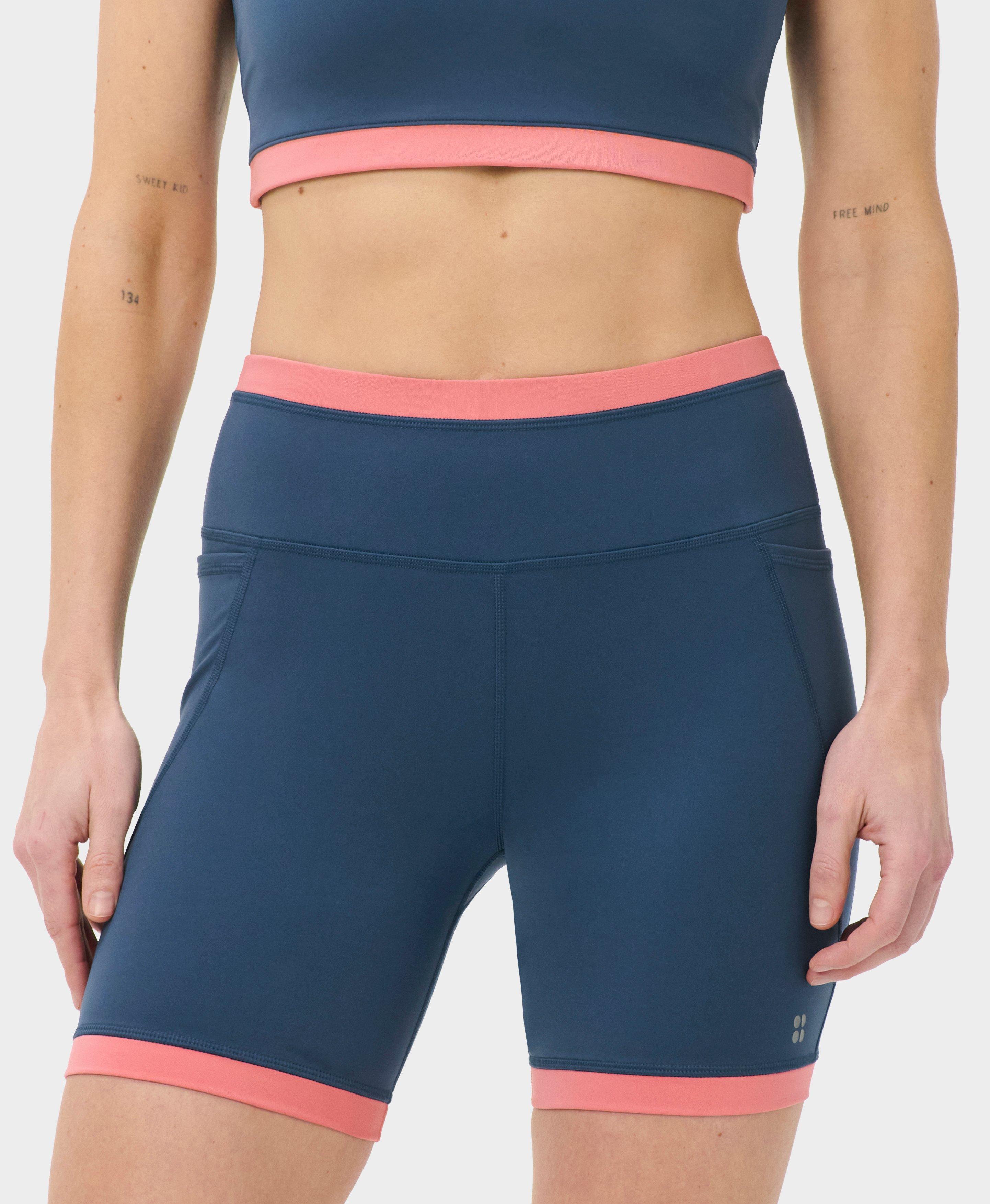 Power Colourblock 6" Shorts - Indiglow Blue Melrose Pink - 6" Inseam