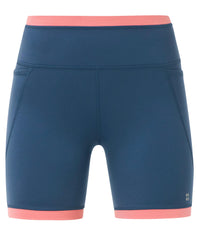 Power Colourblock 6" Shorts - Indiglow Blue Melrose Pink - 6" Inseam