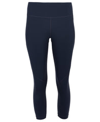 Power Cropped Workout Leggings - Navy Blue - Crop