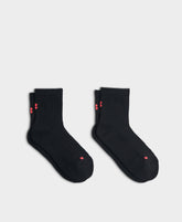 Crew Running Socks 2 Pack - Black A