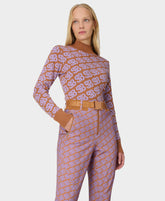 Power High Waist Sculpting Overalls - Brown Sb Print