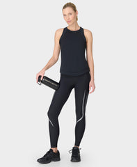 Breathe Easy Mesh Run Tank - Black