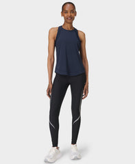 Breathe Easy Mesh Run Tank - Navy Blue