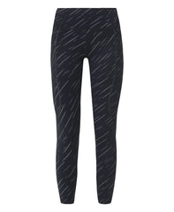 Therma Boost Reflective Running Leggings - Black Flash Reflective Print - Full Length