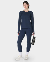 Breathe Easy Mesh Long Sleeve Tee - Navy Blue