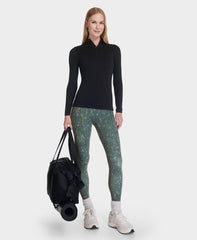 Mindful Flex Half Zip Long Sleeve Tee - Black