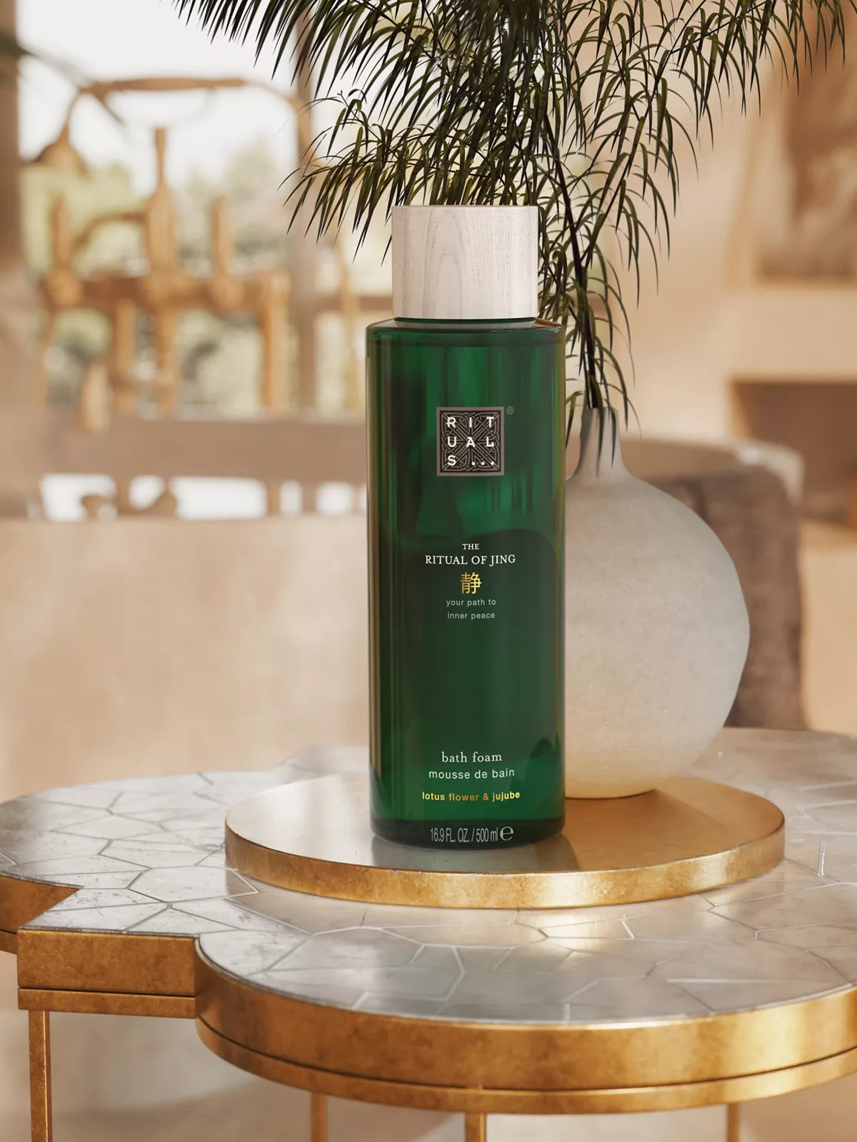 The Ritual of Jing Bath Foam Lifestyle with Product
