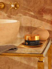 Velvet Oudh Body Scrub 250g Lifestyle with Product