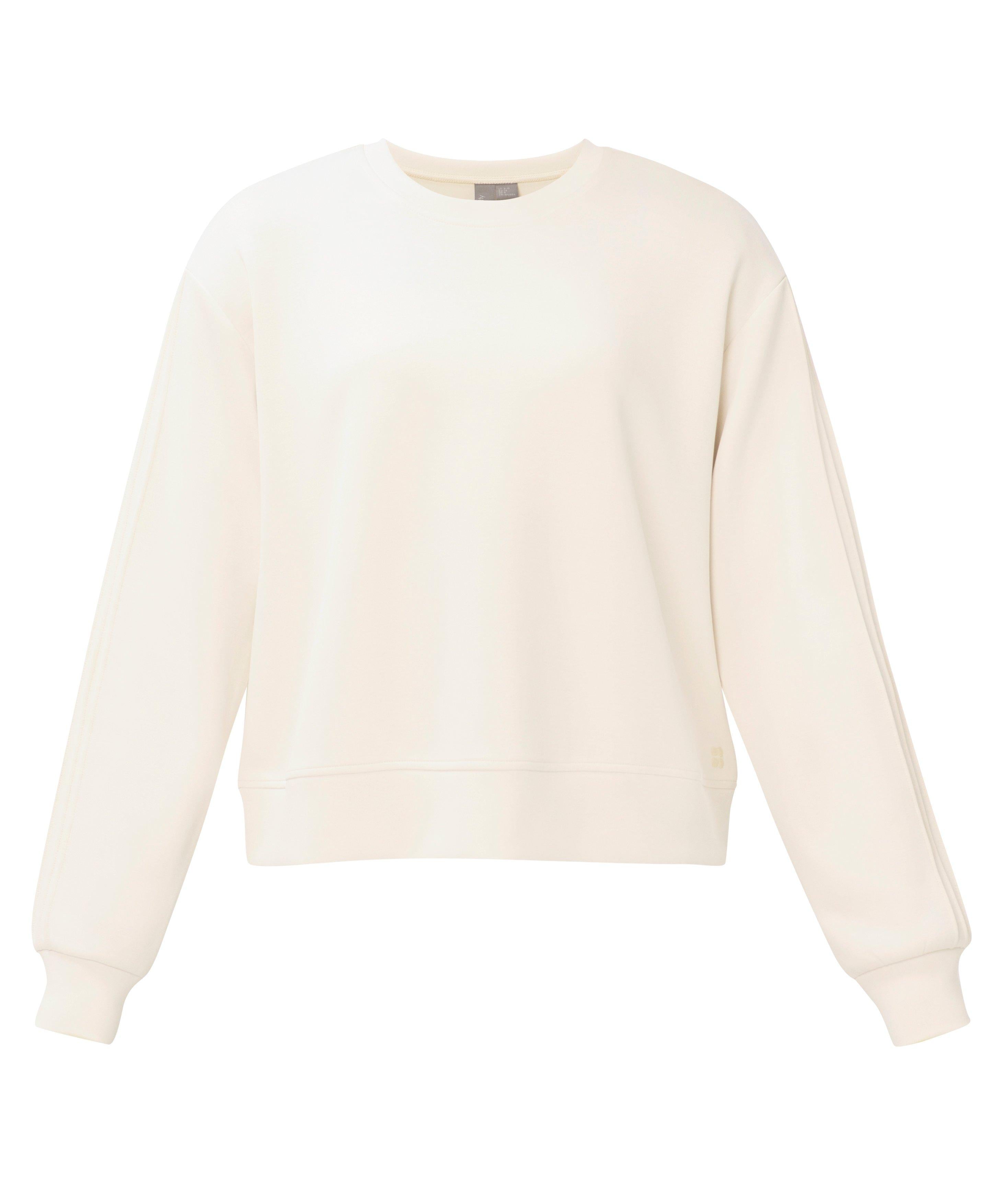Sand Wash Pintuck Sweatshirt - Ecru Beige