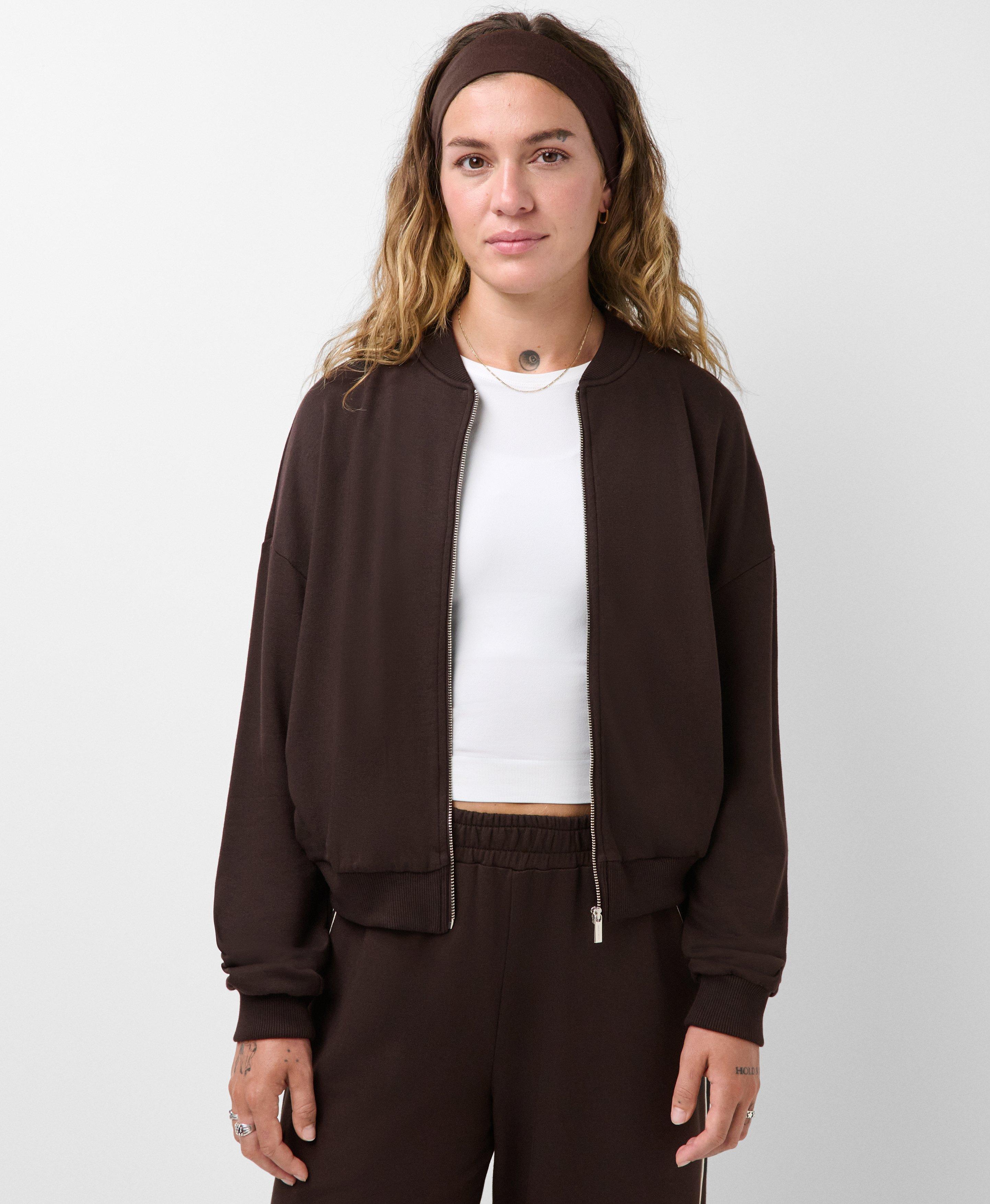 After Class Zip-Up Jacket - Espresso Brown
