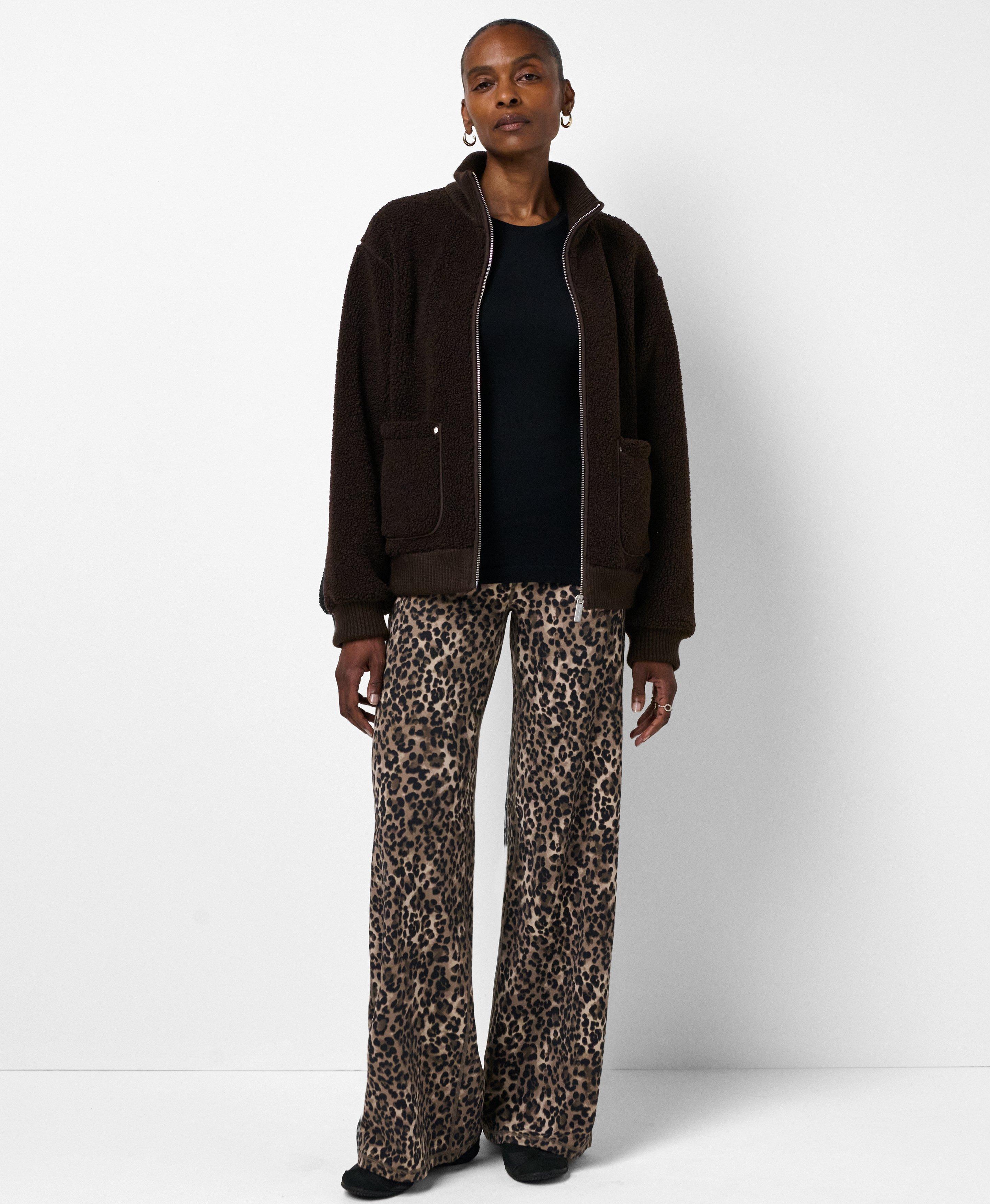 Plush Fleece Ribbed Zip-Up - Espresso Brown