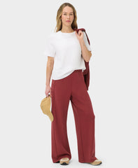 Sand Wash Textured Pants - Cherry Red