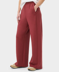 Sand Wash Textured Pants - Cherry Red