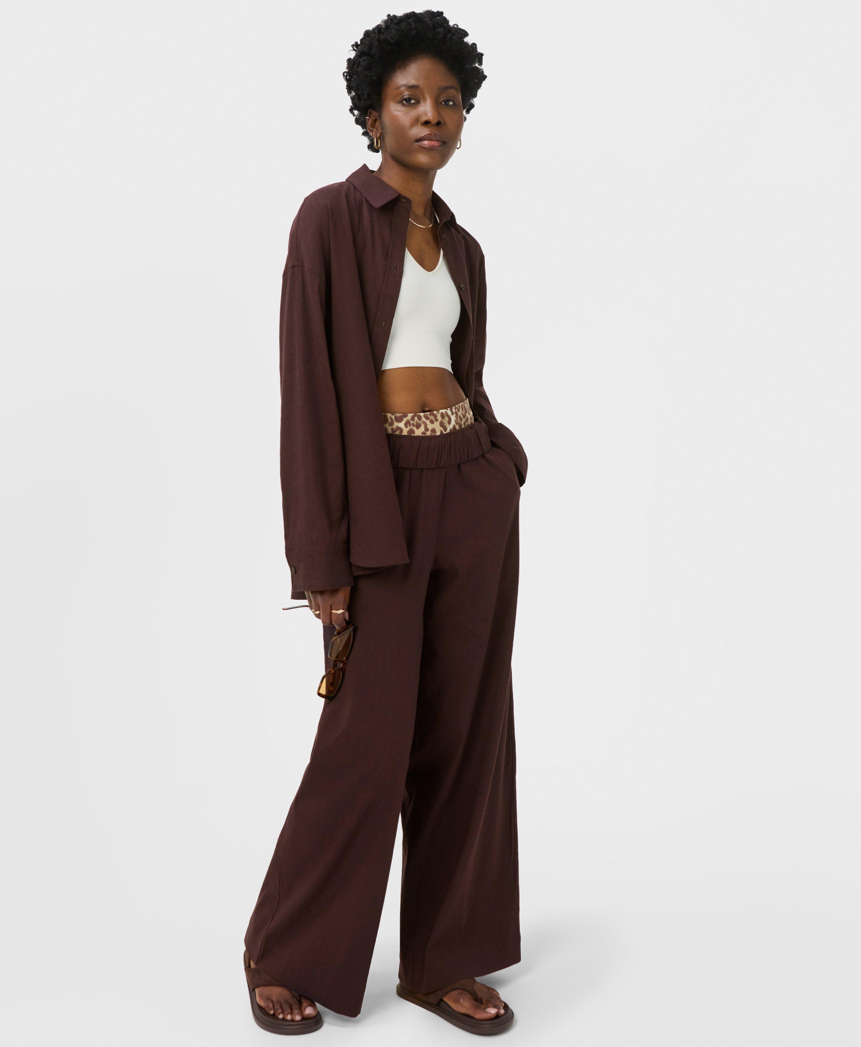 Linen Stretch Shirt - Sable Brown