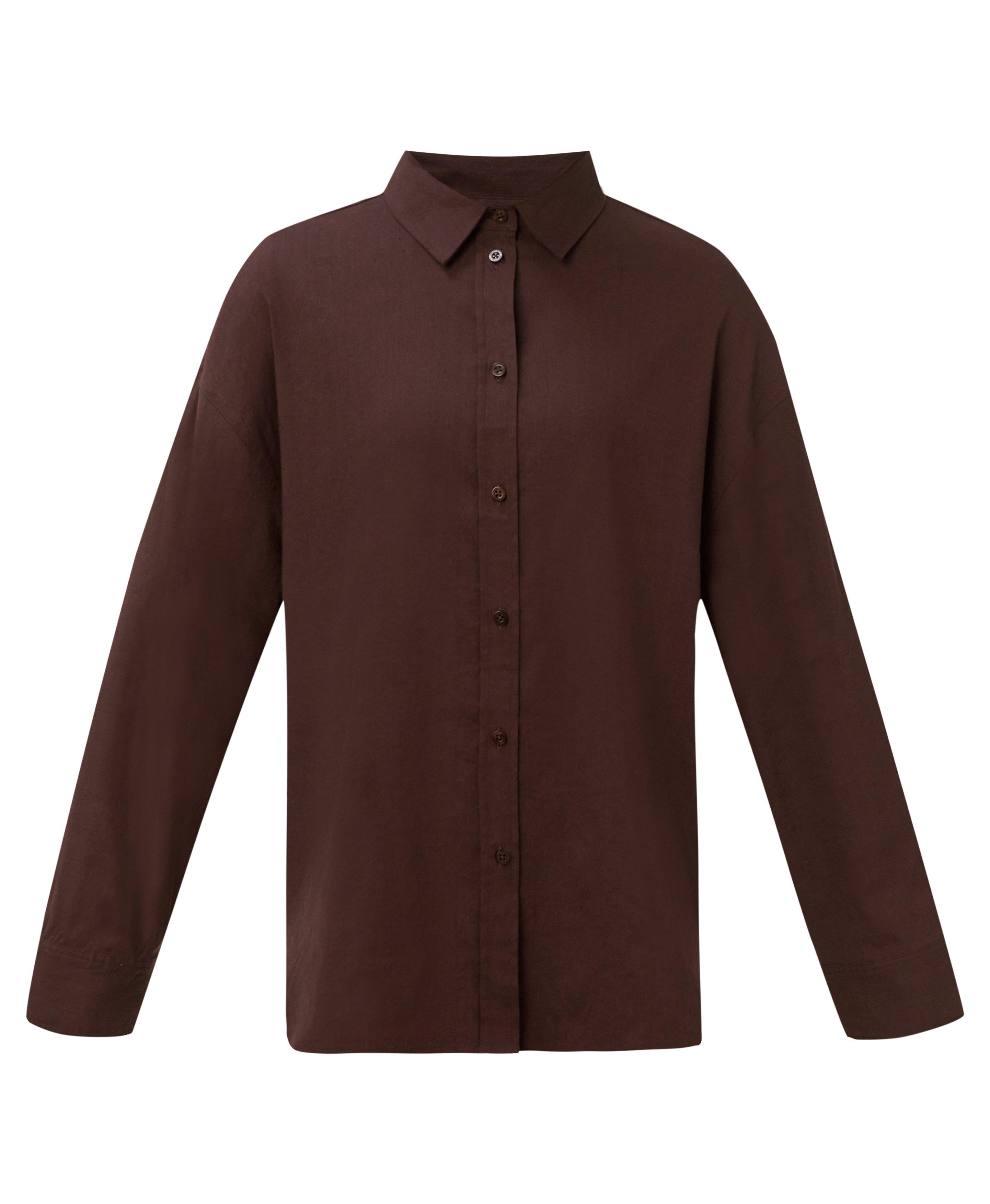 Linen Stretch Shirt - Sable Brown