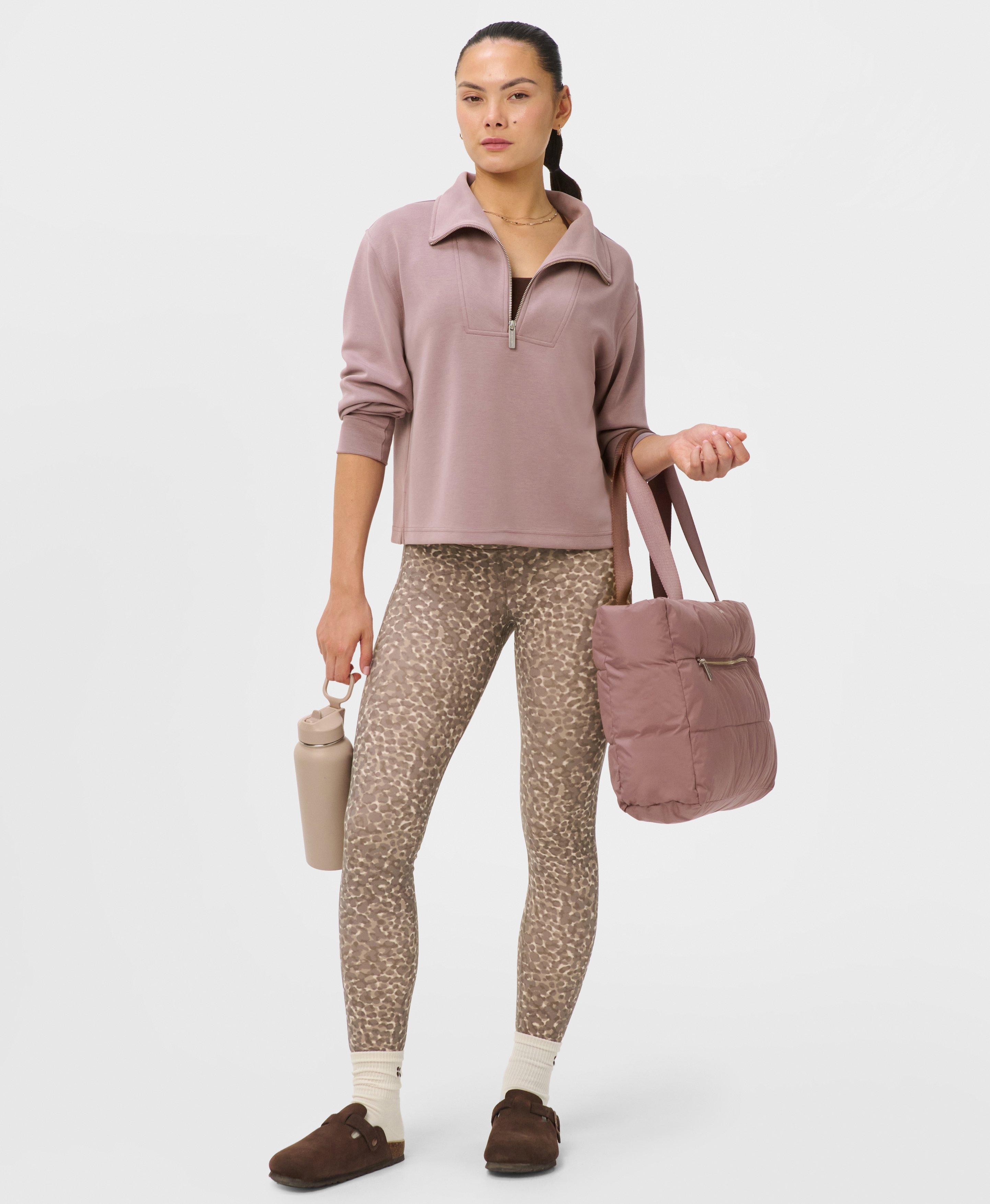 Ultimate Studio Yoga Leggings - Beige Offbeat Animal Print - Full Length