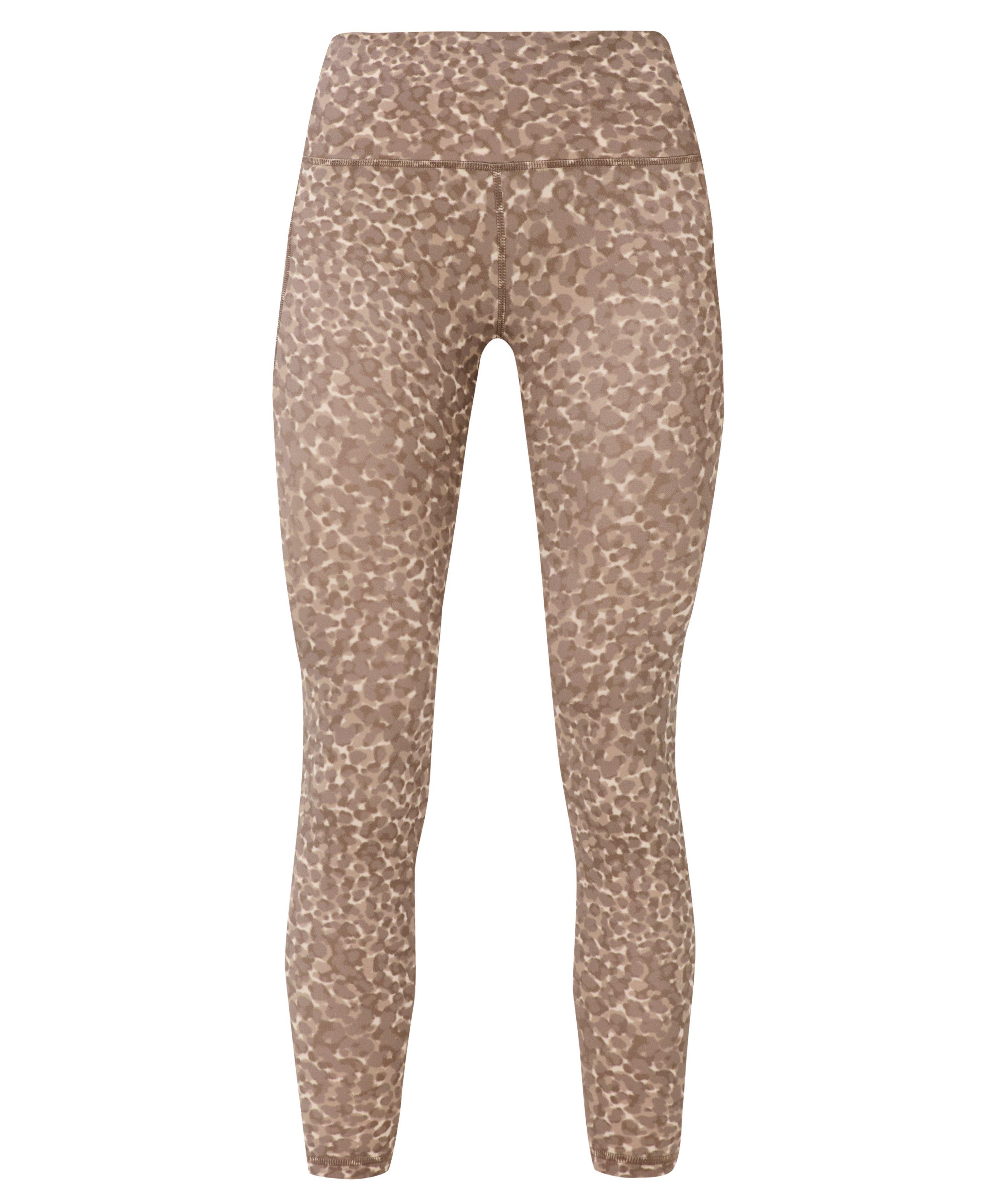 Ultimate Studio Yoga Leggings - Beige Offbeat Animal Print - Full Length
